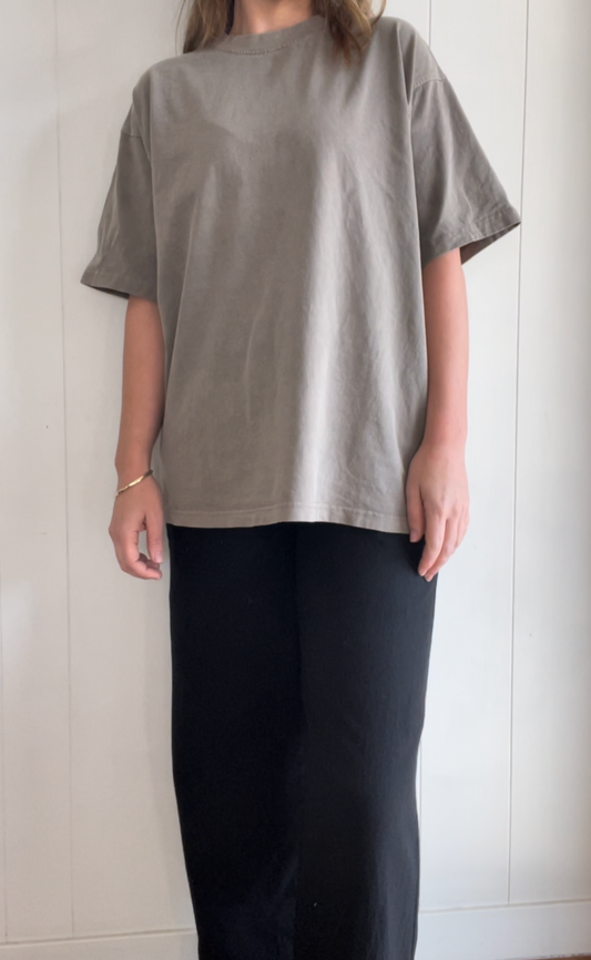 Organic Cotton Tee Vintage Grey